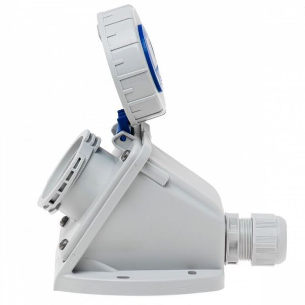 Розетка настенная 16A 250В 2P+E IP67 IDE силовая Синий (00135) 00135 фото