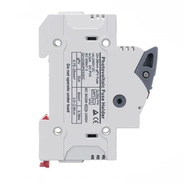 Тримач запобіжників з індикацією Vector VS GENESIS 2P 10x38 32A 1000V DC GH10382P032DC фото