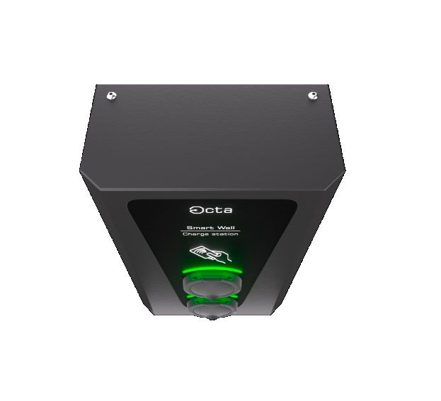 Зарядна станція 2-портова Smart Wall 22+22 кВт розетка Тype 2 + Тype 2  SW244-S22-S22 Octa Energy SW244-S22-S22 фото