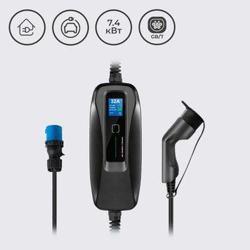 Зарядна станція BS-PCD040 Besen 10-16-24-32A 230В 7,4 кВт роз'єм Type GBT з кабелем 5 м BS-PCD040 Type GBT фото