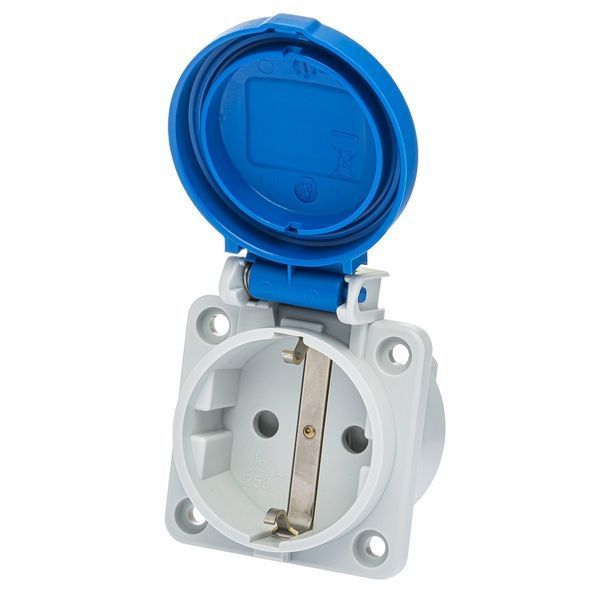 Розетка силова SCHUKO 16A 250В 2P+E IP54 IDE Синій (00452) 00452 фото