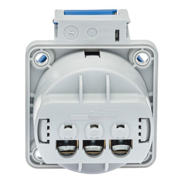 Розетка силова SCHUKO 16A 250В 2P+E IP54 IDE Синій (00452) 00452 фото