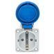 Розетка силова SCHUKO 16A 250В 2P+E IP54 IDE Синій (00452) 00452 фото 2