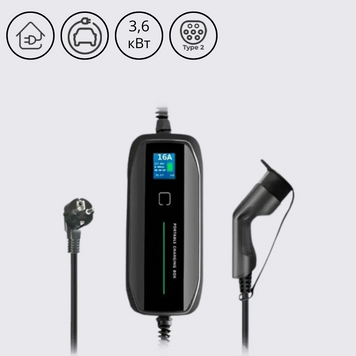 Зарядна станція BS-PCD030 Besen 10-16A 230В 3,6 кВт роз'єм Type 2 з екраном з кабелем 5 м BS-PCD030 Type 2 фото