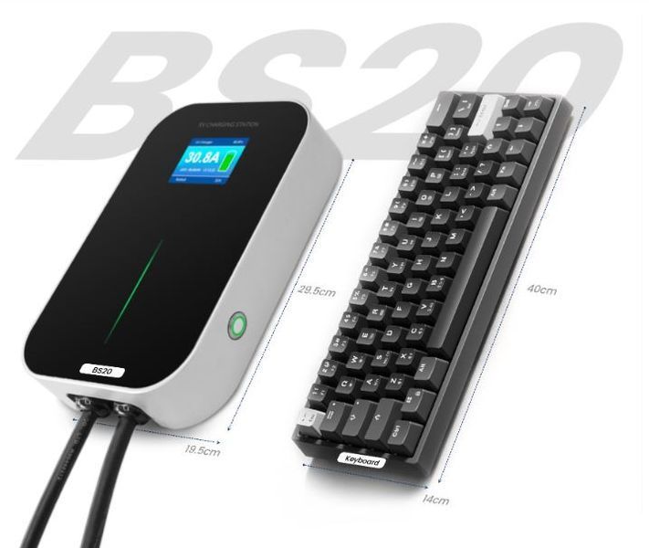 Навісний зарядний пристрій Besen BS20 22кВт 230/400В 32A з роз'ємом Type 2 кабель 5м. + АРР BS20-BC-22kW-APP фото