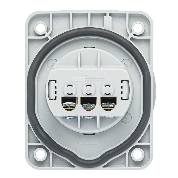 Розетка силова SCHUKO 16A 250В 2P+E IP67 IDE Синій (00105) 00105 фото