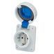 Розетка силова SCHUKO 16A 250В 2P+E IP67 IDE Синій (00105) 00105 фото 4