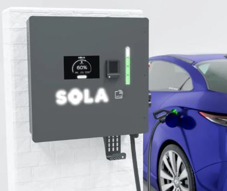 Зарядная станция Wall-E Box 40 кВт DC 200А с разъемом GBT кабель 5м SOLA SOLA‐DC‐40‐W1‐GBT_200‐KID10 фото