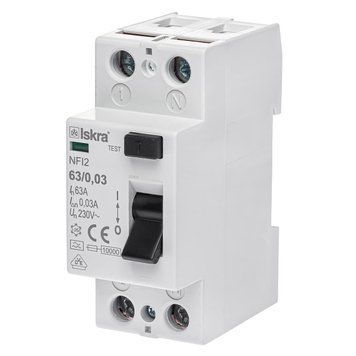 Устройство защитного отключения 63A 1Р+N A 30 mA 230/400В ISKRA NFI2 (030104241000) 030104241000 фото