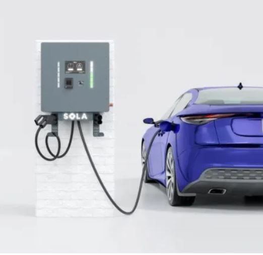 Зарядна станція Wall-E Box 40 кВт DC з роз'ємом CCS Combo 2 + GBT кабель 5м SOLA SOLA‐DC‐40‐W2‐CCS_200+GBT_200‐KID10 фото