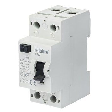 Устройство защитного отключения 63A 1Р+N АС 30 mA 230/400В ISKRA AFI2 (786101156000) 786101156000 фото