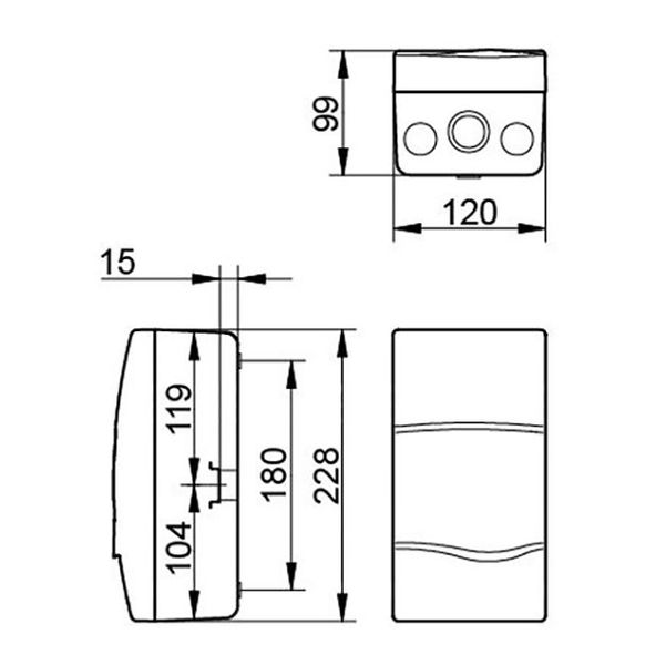 Распределительный щит IDE 1x4 модулей IP40 с шинами N и PE 228x120x99 мм (BV4PT/RR) BV4PT/RR фото